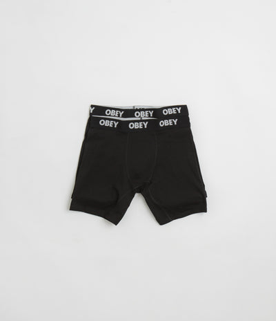 Obey Established Work Boxers (2 Pack) - Black