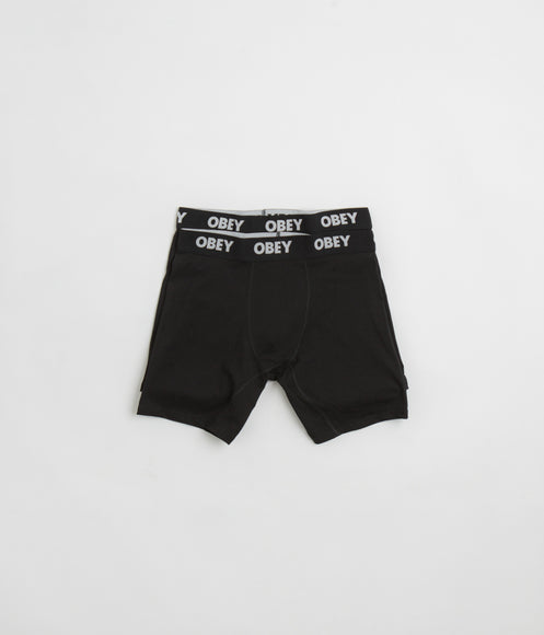 Obey Established Work Boxers (2 Pack) - Black