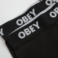 Obey Established Work Boxers (2 Pack) - Black thumbnail