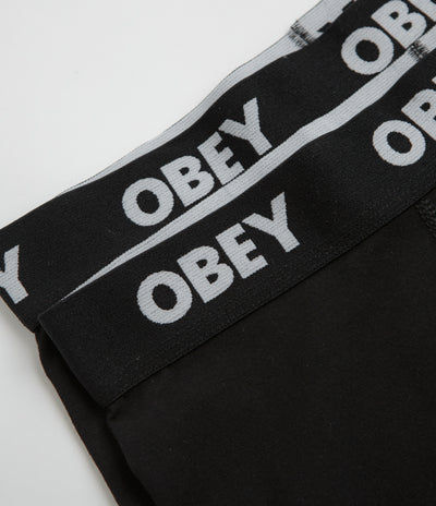 Obey Established Work Boxers (2 Pack) - Black