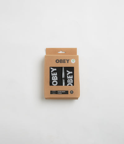 Obey Established Work Boxers (2 Pack) - Black