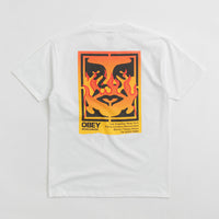 Obey Icon Stencil Flame T-Shirt - White thumbnail