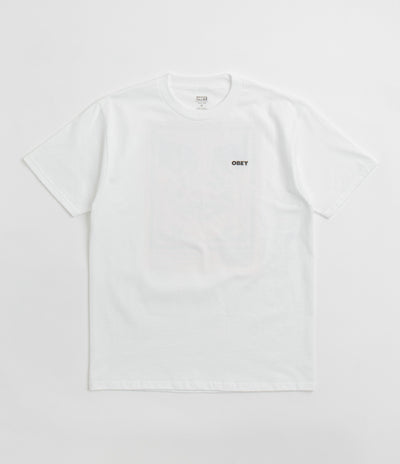 Obey Icon Stencil Flame T-Shirt - White