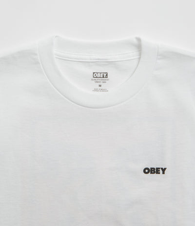 Obey Icon Stencil Flame T-Shirt - White