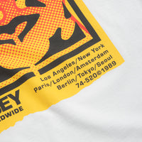 Obey Icon Stencil Flame T-Shirt - White thumbnail