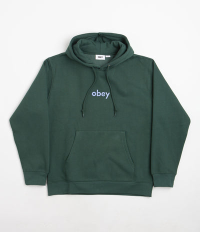 Obey Lowercase Hoodie - Dark Cedar