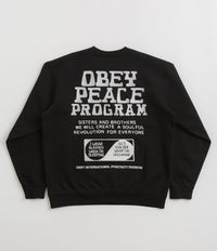 Obey Peace Program Crewneck Sweatshirt - Black