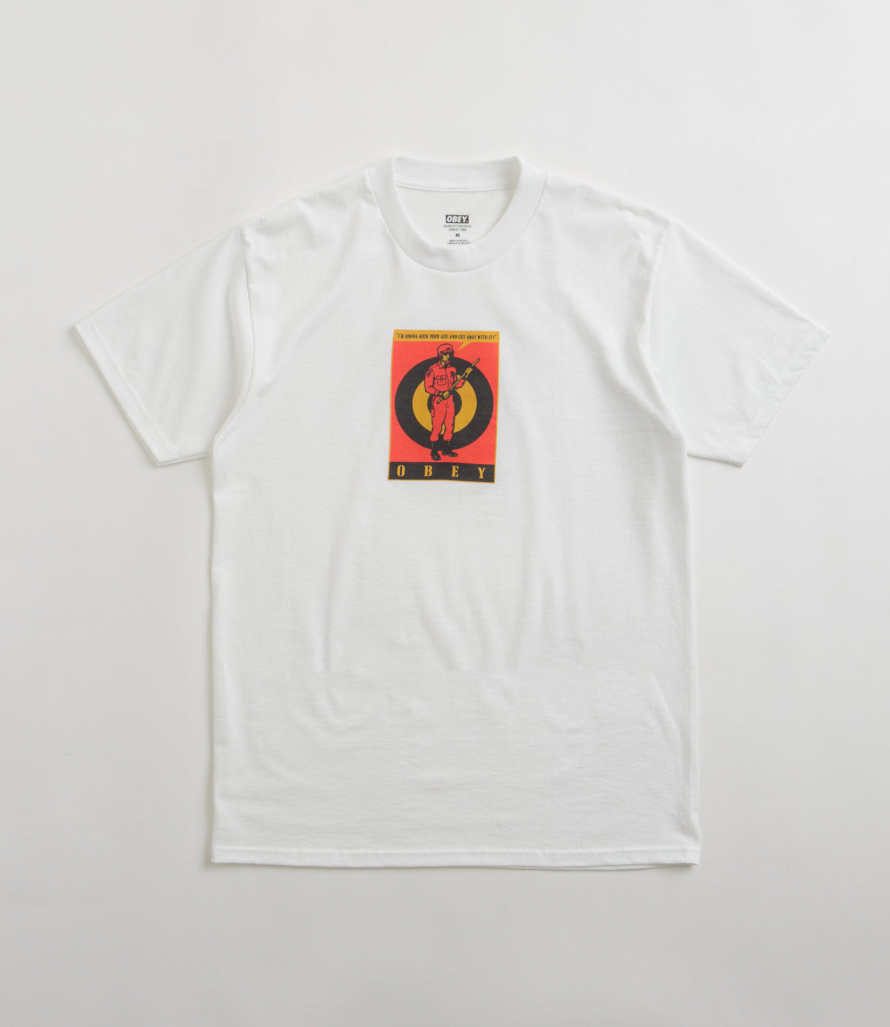 Obey Riot Cop T-Shirt - White | Flatspot