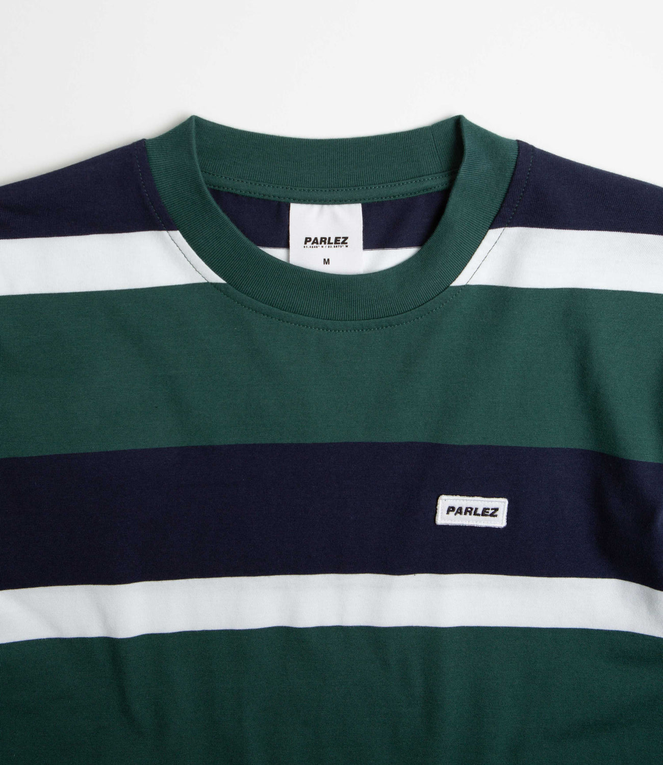 Parlez Bank Striped T-Shirt - Deep Green | Flatspot