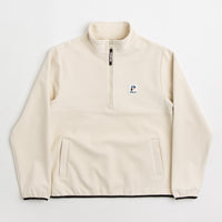 Parlez Reese Fleece 1/4 Zip Sweatshirt - Ecru thumbnail