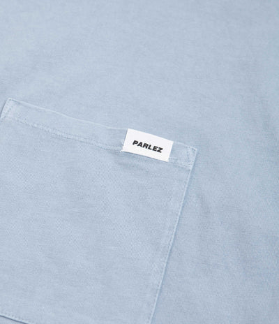 Parlez Trelow Pigment Pocket Oversized T-Shirt - Sky Blue Washed