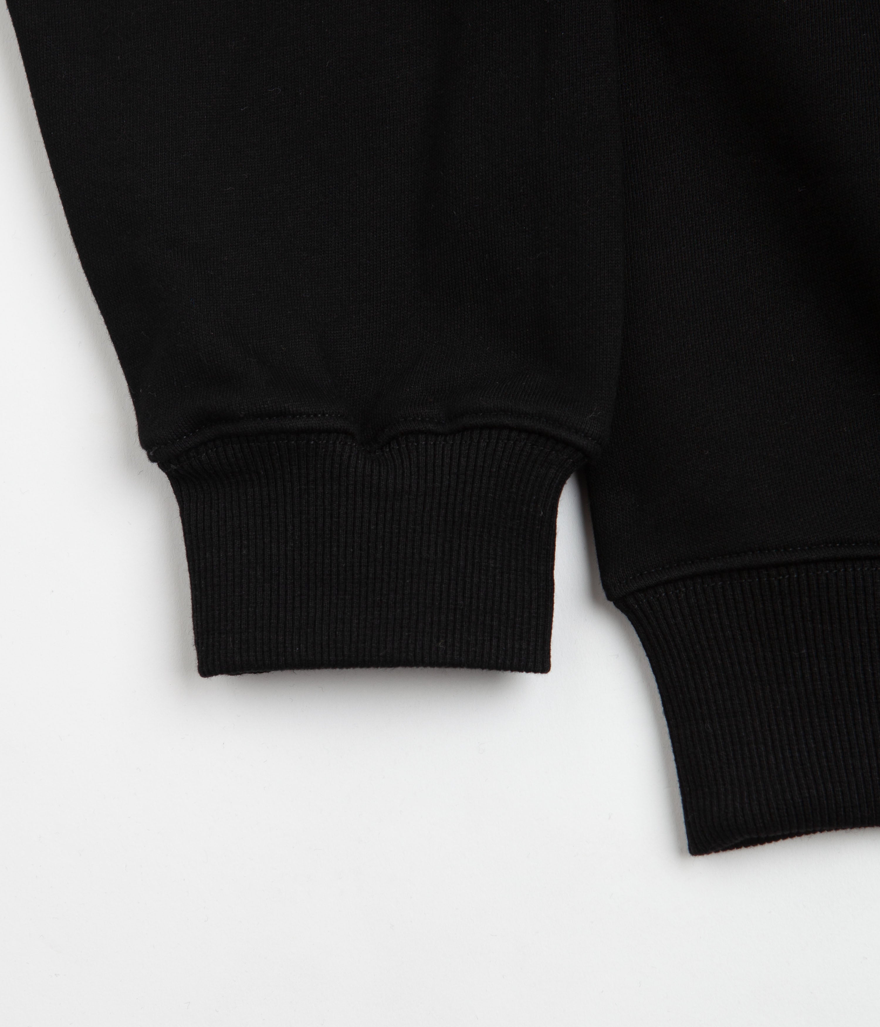 Pass Port Emblem Applique Crewneck Sweatshirt - Black | Flatspot