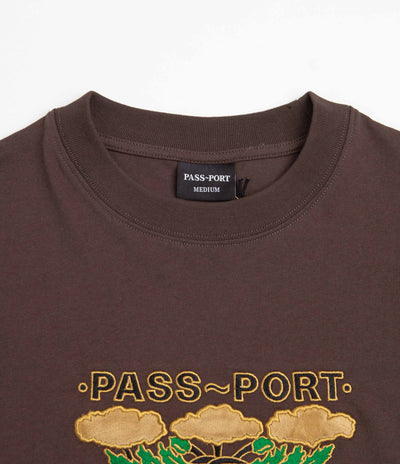 Pass Port Emblem Applique T-Shirt - Bark