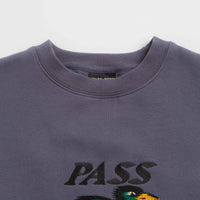 Pass Port Fast Duck Crewneck Sweatshirt - Dusty Blue thumbnail