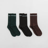 Pass Port Hi Sox Socks (3 Pack) - Black / Brown / Green thumbnail