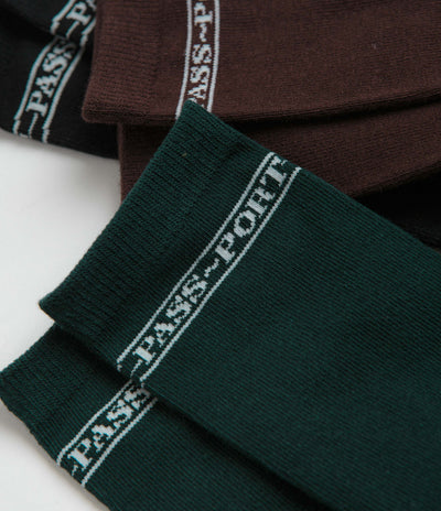 Pass Port Hi Sox Socks (3 Pack) - Black / Brown / Green