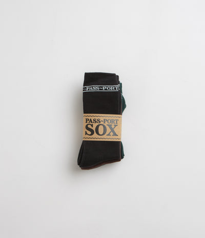 Pass Port Hi Sox Socks (3 Pack) - Black / Brown / Green