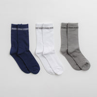 Pass Port Hi Sox Socks (3 Pack) - Navy / White / Grey thumbnail