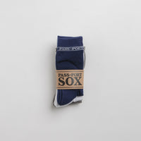 Pass Port Hi Sox Socks (3 Pack) - Navy / White / Grey thumbnail