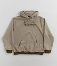 Pass Port Official Contrast Organic Hoodie - Khaki