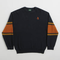 Pass Port Organic Cotton Stripe Knit Sweatshirt - Navy thumbnail