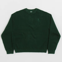 Pass Port Organic Cotton Waffle Knit Sweatshirt - Dark Green thumbnail