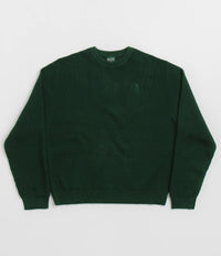 Pass Port Organic Cotton Waffle Knit Sweatshirt - Dark Green