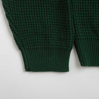 Pass Port Organic Cotton Waffle Knit Sweatshirt - Dark Green thumbnail