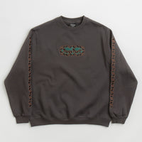 Pass Port Pattoned Crewneck Sweatshirt - Tar thumbnail