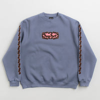 Pass Port Pattoned Crewneck Sweatshirt - Washed Out Blue thumbnail