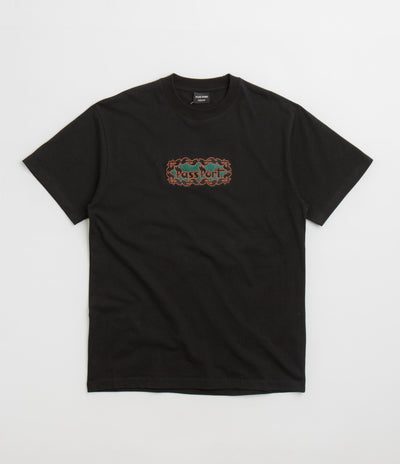 Pass Port Pattoned T-Shirt - Black