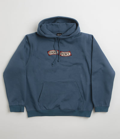 Pass Port Red Flag Hoodie - Harbour Blue