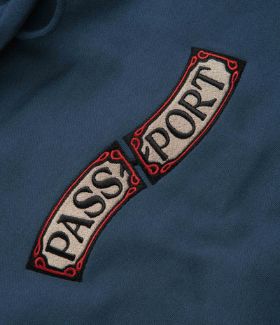 Pass Port Red Flag Hoodie - Harbour Blue