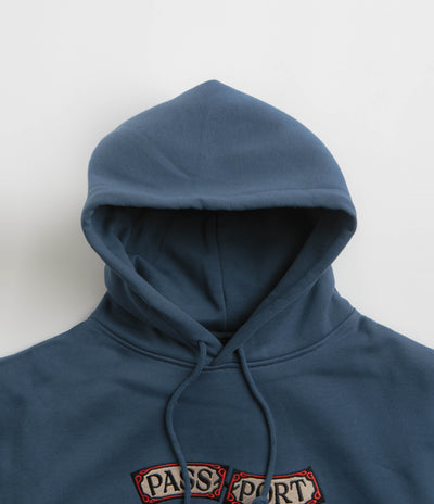 Pass Port Red Flag Hoodie - Harbour Blue