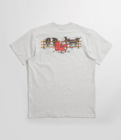 Pass Port Red Flag T-Shirt - Ash