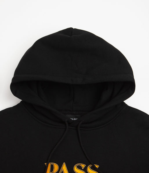 Pass Port Rosa Embroidery Hoodie - Black | Flatspot