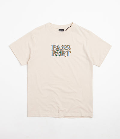 Pass Port Rosa Embroidery T-Shirt - Natural