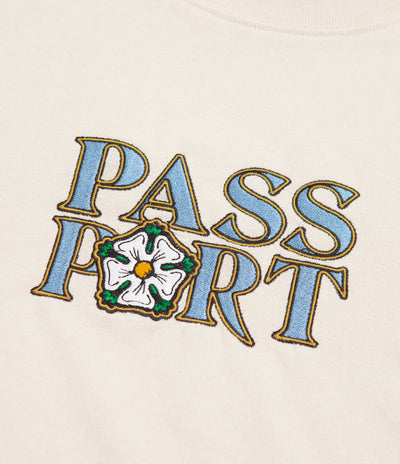 Pass Port Rosa Embroidery T-Shirt - Natural