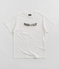 Pass Port Sunken Logo Embroidery T-Shirt - White