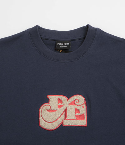 Pass Port Tilde Stamp T-Shirt - Navy