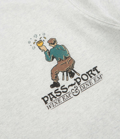 Pass Port Wine Em T-Shirt - Ash