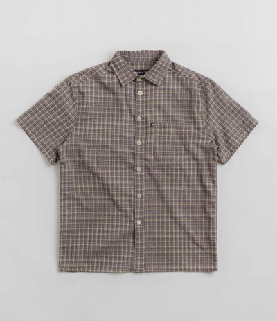 Pass Port Workers Check Short Sleeve Shirt - Choc Mint