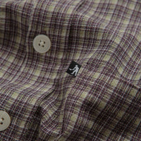 Pass Port Workers Check Short Sleeve Shirt - Choc Mint thumbnail