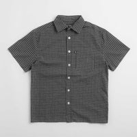 Pass Port Workers Check Short Sleeve Shirt - Navy thumbnail