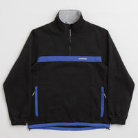 Pasteelo Contrast 1/4 Zip Sweatshirt - Black / Royal thumbnail