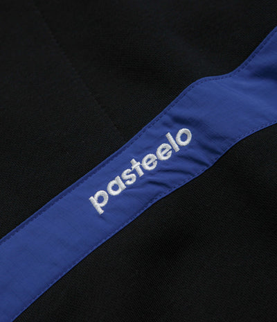 Pasteelo Contrast 1/4 Zip Sweatshirt - Black / Royal