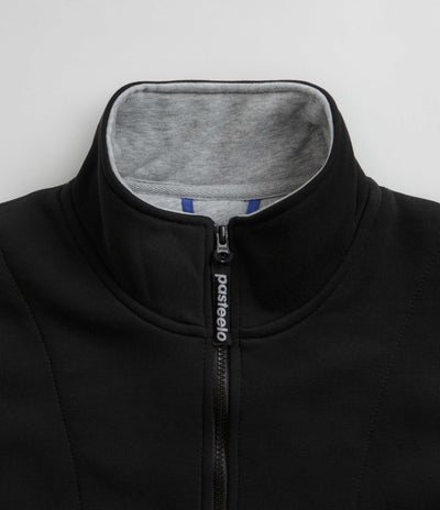 Pasteelo Contrast 1/4 Zip Sweatshirt - Black / Royal