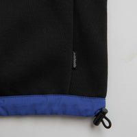 Pasteelo Contrast 1/4 Zip Sweatshirt - Black / Royal thumbnail