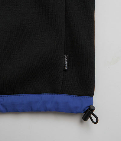 Pasteelo Contrast 1/4 Zip Sweatshirt - Black / Royal