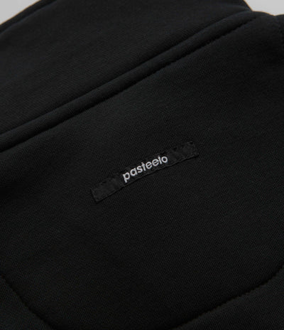 Pasteelo Contrast 1/4 Zip Sweatshirt - Black / Royal